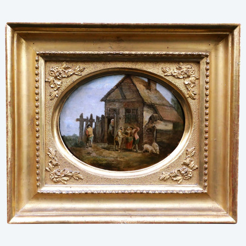 Flemish School, Late 18th Century, In The Style Of David II Teniers, Peasants In Front Of An Inn