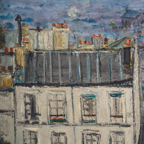 Serge Belloni (1925-2005) dit Le peintre de Paris Les escaliers de Montmartre huile sur toile