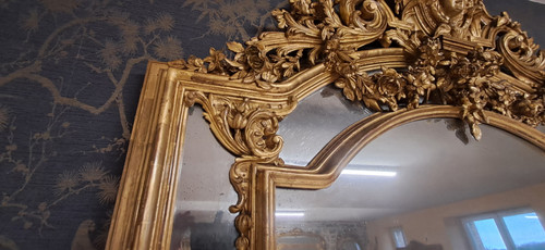 19th century mirror 245 x 145