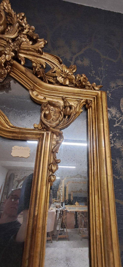 19th century mirror 245 x 145