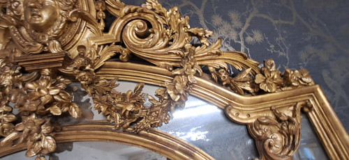 19th century mirror 245 x 145