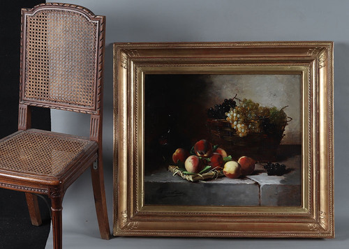 Brunel de NEUVILLE, 88 cm, Nature morte aux fruits, Ecole Française