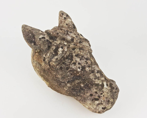 Stone horse head