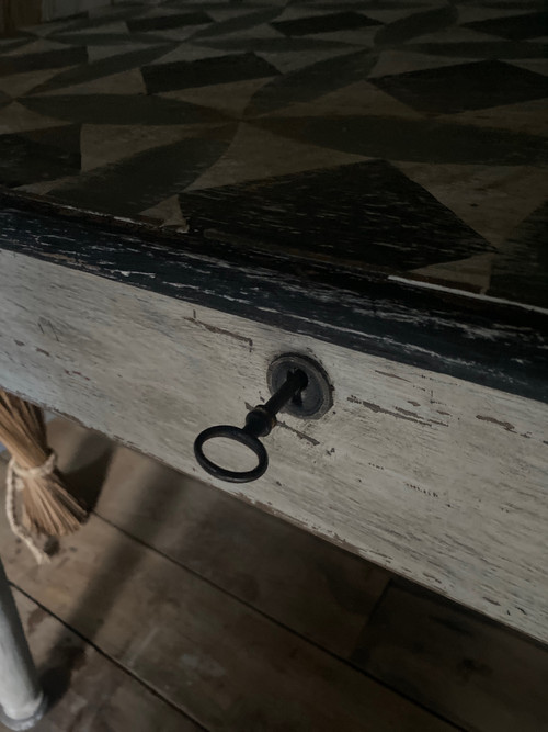 19th century sloping table desk with patina