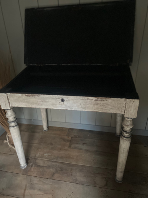 19th century sloping table desk with patina