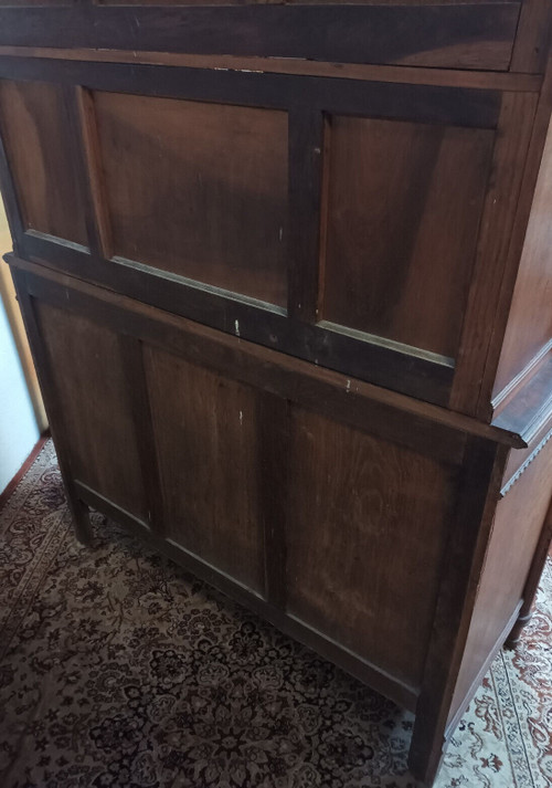 Louis XVI two-body buffet stamped in walnut