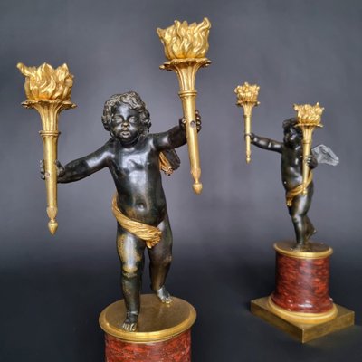 Pair of Empire period candelabra, attributed to André-Antoine Ravrio.