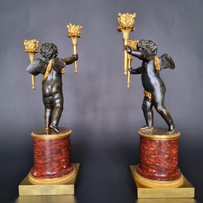 Pair of Empire period candelabra, attributed to André-Antoine Ravrio.