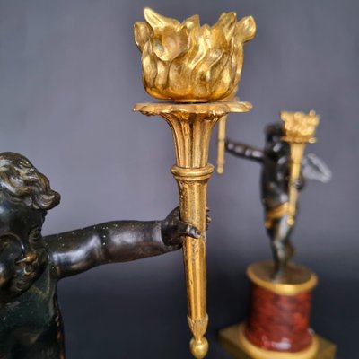 Pair of Empire period candelabra, attributed to André-Antoine Ravrio.