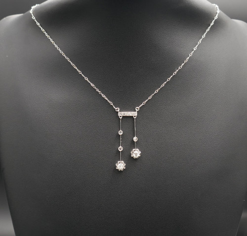 Diamond Negligee Necklace, Platinum.