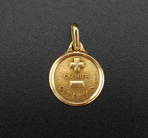 Augis Mini-Medaille der Liebe, 18 Karat Gold