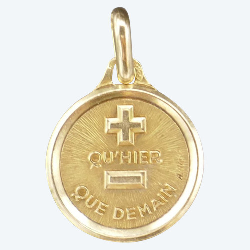 Augis Mini-Medaille der Liebe, 18 Karat Gold