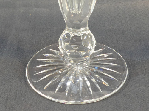 Pair of cut crystal candlesticks