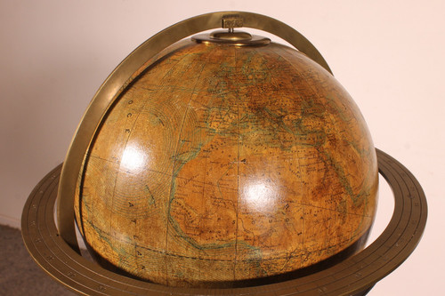 Terrestrial Globe By E. Girard And Boite Paris - 19th Century