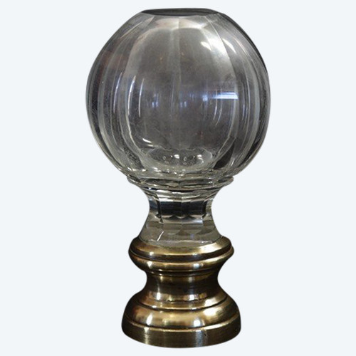 Crystal and bronze staircase ball  19th century 