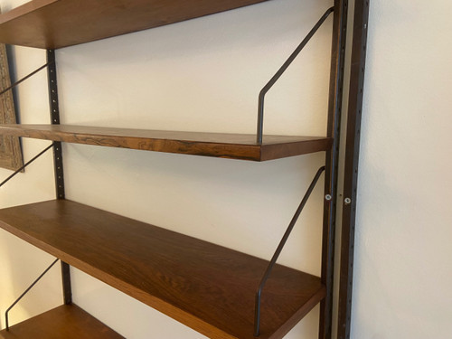 Modular wall/shelf unit by Poul Cadovius, Denmark, circa 1960.