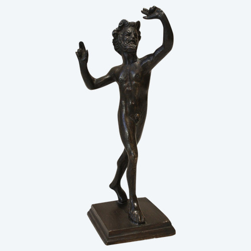 Scultura in bronzo "Fauno danzante" della fine del XIX secolo