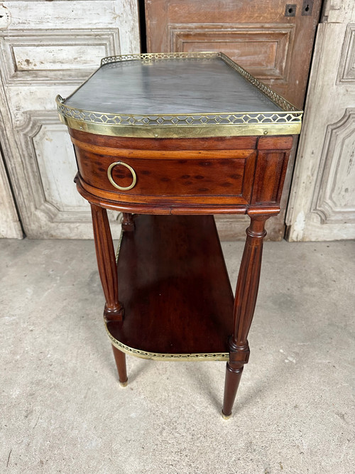 Louis XVI-style console in speckled mahogany