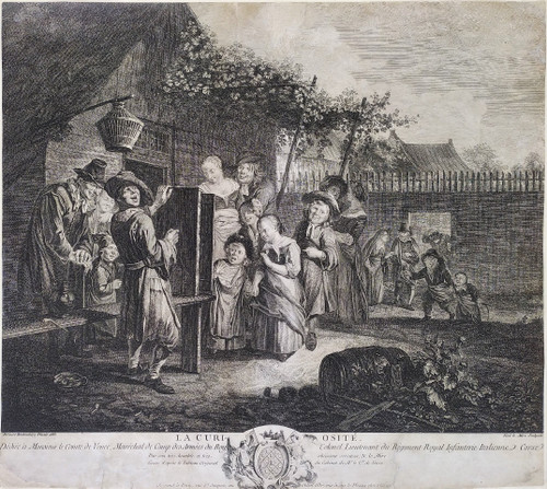  Genre Scene After Flemish Painting By Reinier Brakenburg  Engraving 18th C Etching Old Print