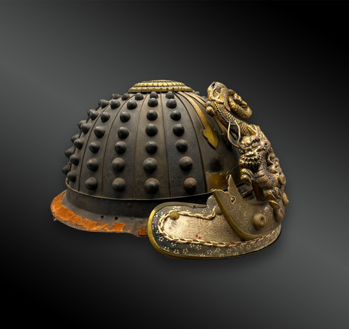 CASCO DA FUOCO tipo Kaji Kabuto Hoshi - Giappone - Periodo Edo (1603-1868)