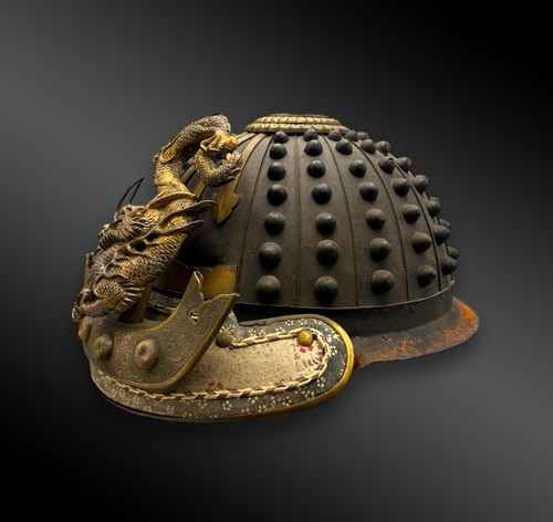 CASCO DA FUOCO tipo Kaji Kabuto Hoshi - Giappone - Periodo Edo (1603-1868)