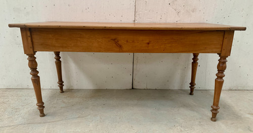 19th century farm table in solid cherrywood