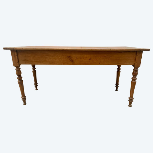 19th century farm table in solid cherrywood