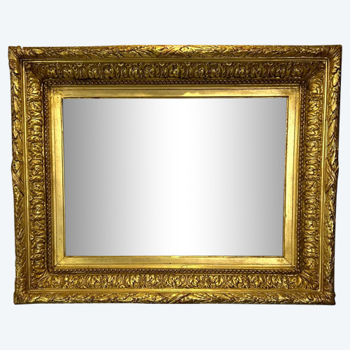 ANCIENT 19th CENTURY FRAME IN WOOD AND GILDED STUC SCULPTTED FOR PAINTING 46 CM X 34 CM