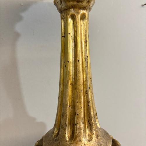 Antique Candelabra - mecha gilded candle holder . period Louis XVI circa 1770. H 104