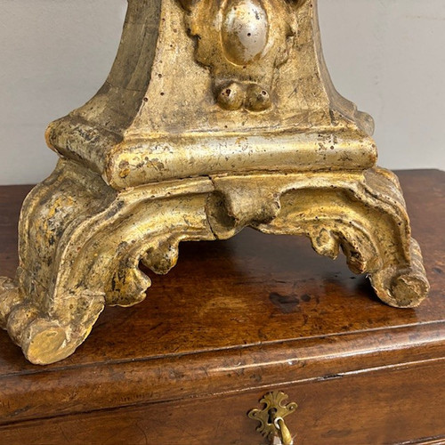 Antique Candelabra - mecha gilded candle holder . period Louis XVI circa 1770. H 104