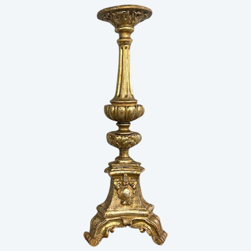 Antique Candelabra - mecha gilded candle holder . period Louis XVI circa 1770. H 104