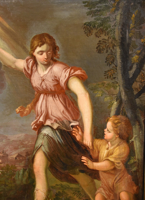  The Guardian Angel, Ciro Ferri (rome, 1634 - Rome, 1689) Follower Of