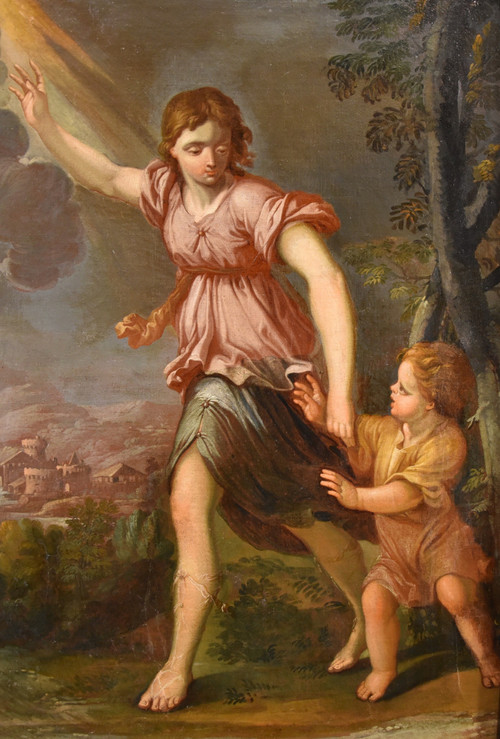  The Guardian Angel, Ciro Ferri (rome, 1634 - Rome, 1689) Follower Of