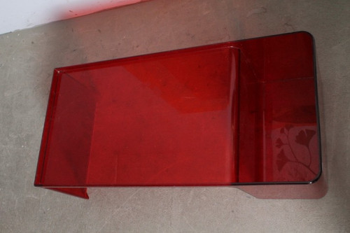 Kartell 1980 "Usame "design Patricia Urquiola coffee table/smoke.  Meas 85 x 41 . h 28