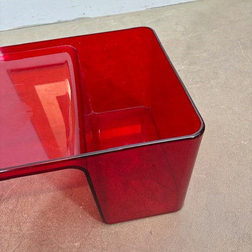 Kartell 1980 "Usame "design Patricia Urquiola coffee table/smoke.  Meas 85 x 41 . h 28