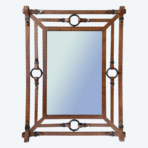 Miroir design de Jean-Pierre Ryckaert, époque vintage