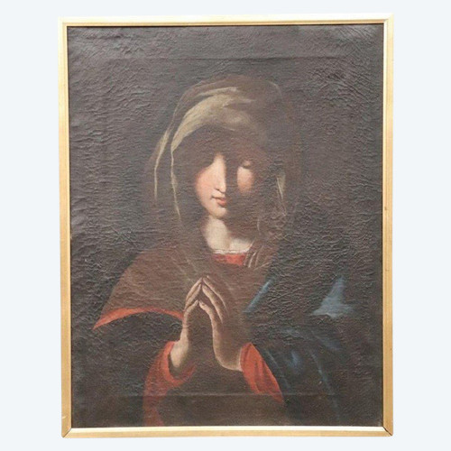 Italian School Artist, Madonna in Prayer, Oil on Canvas