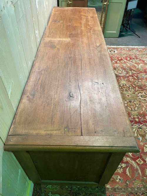 Oak craft cabinet with drawers