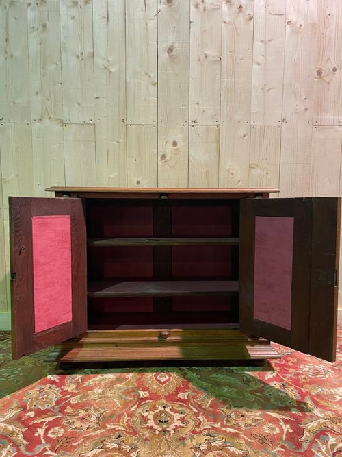 Renaissance style carved oak sideboard