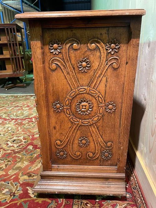 Renaissance style carved oak sideboard