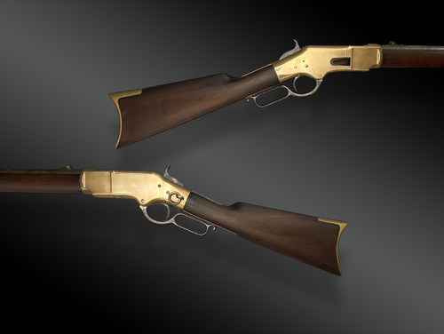 CARABINE DE SELLE WINCHESTER 1866 YELLOW BOY, Marquée Henry’s Patent Etats-Unis, XIXème siècle