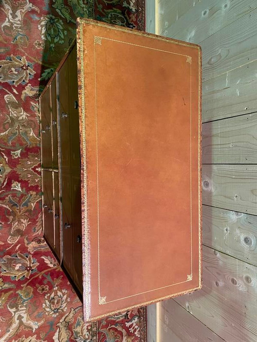 Leather notary's filing cabinet