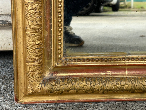 Miroir Louis Phillipe Bois Et Stuc Doré époque Fin XIXéme H 138 X L 95 Cm