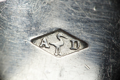 FLATWARE SILVER IN AN OAK CASE BY ALFONSE DEBAIN GOLDSMITH IN PARIS