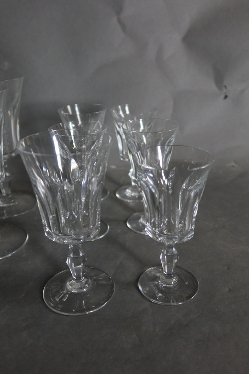 Service de verres en cristal de Baccarat modèle Polignac