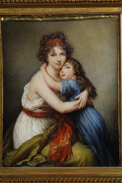 Porträt von Madame Vigée-Lebrun und ihrer Tochter nach Elisabeth VIGÉE-LEBRUN (1755-1842)