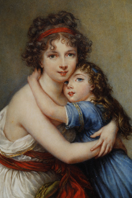 Porträt von Madame Vigée-Lebrun und ihrer Tochter nach Elisabeth VIGÉE-LEBRUN (1755-1842)