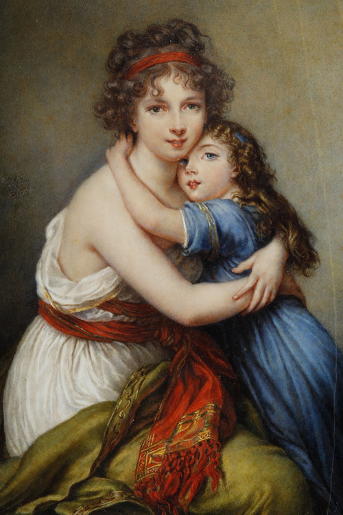 Porträt von Madame Vigée-Lebrun und ihrer Tochter nach Elisabeth VIGÉE-LEBRUN (1755-1842)