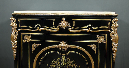 Blackened pearwood cabinet, Napoleon III period - Mid-19th century