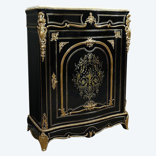 Blackened pearwood cabinet, Napoleon III period - Mid-19th century